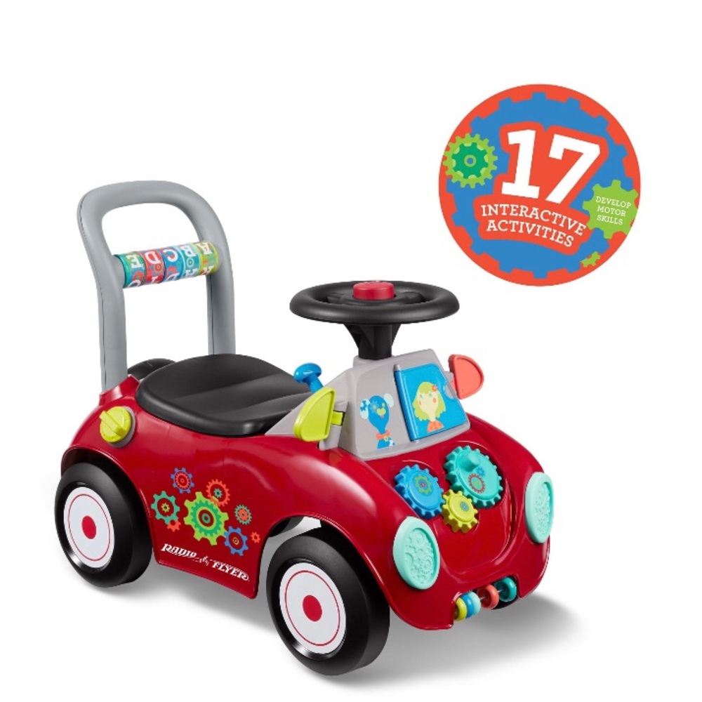 Radio Flyer, Busy Buggy, Ride-on and Push Walker, Red